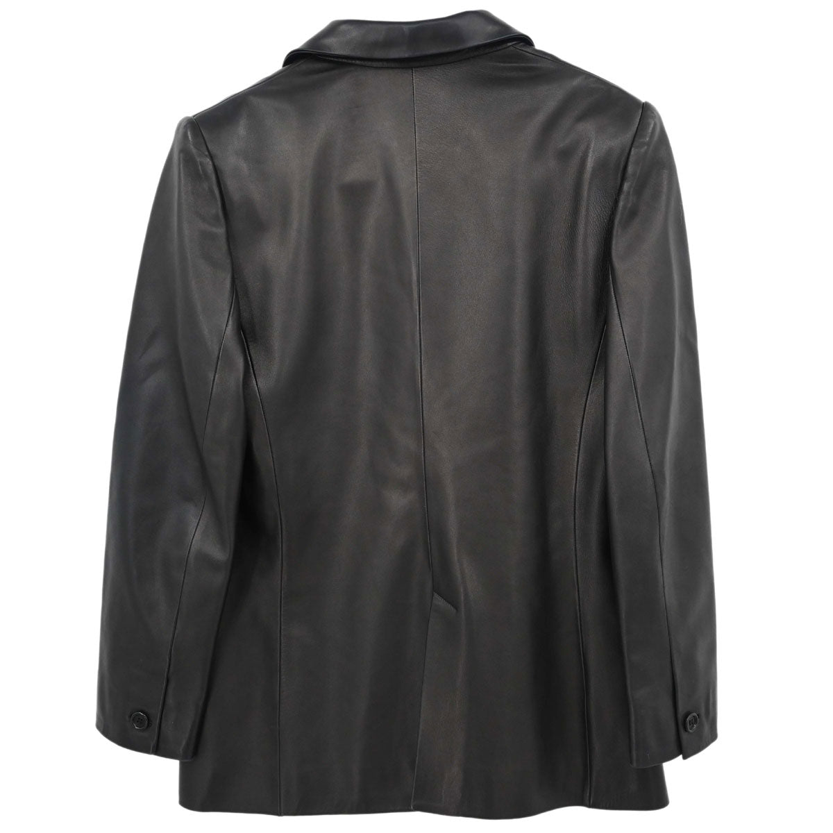 Loewe Single Breasted Leather Jacket Dark Brown #42