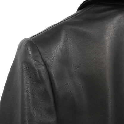 Loewe Single Breasted Leather Jacket Dark Brown #42