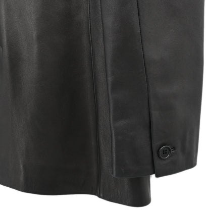 Loewe Single Breasted Leather Jacket Dark Brown #42