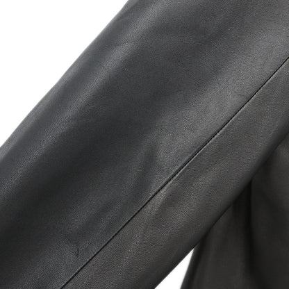 Loewe Single Breasted Leather Jacket Dark Brown #42