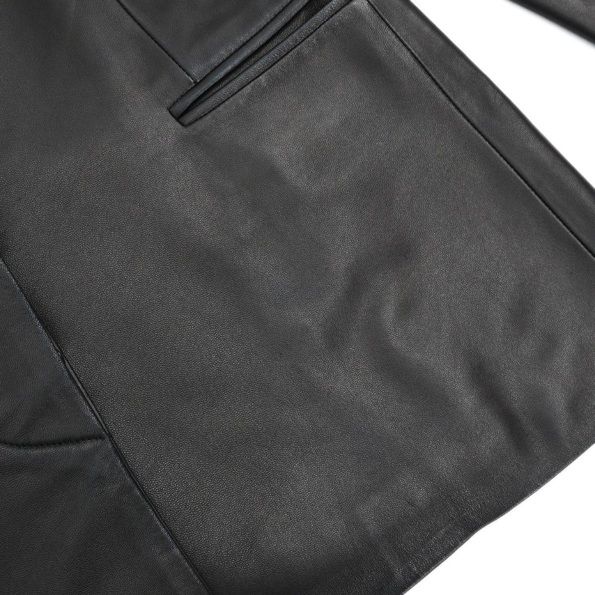 Loewe Single Breasted Leather Jacket Dark Brown #42