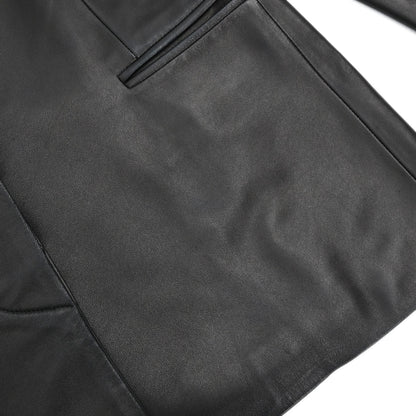 Loewe Single Breasted Leather Jacket Dark Brown #42