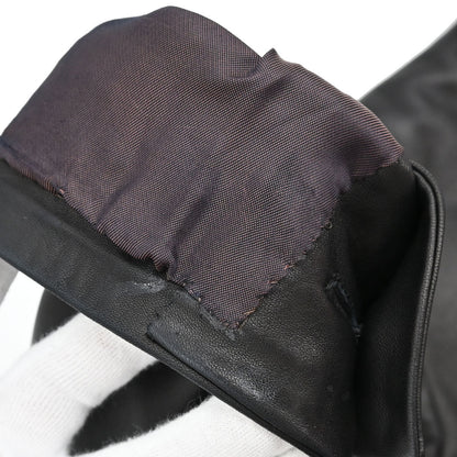 Loewe Single Breasted Leather Jacket Dark Brown #42