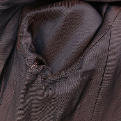 Loewe Single Breasted Leather Jacket Dark Brown #42