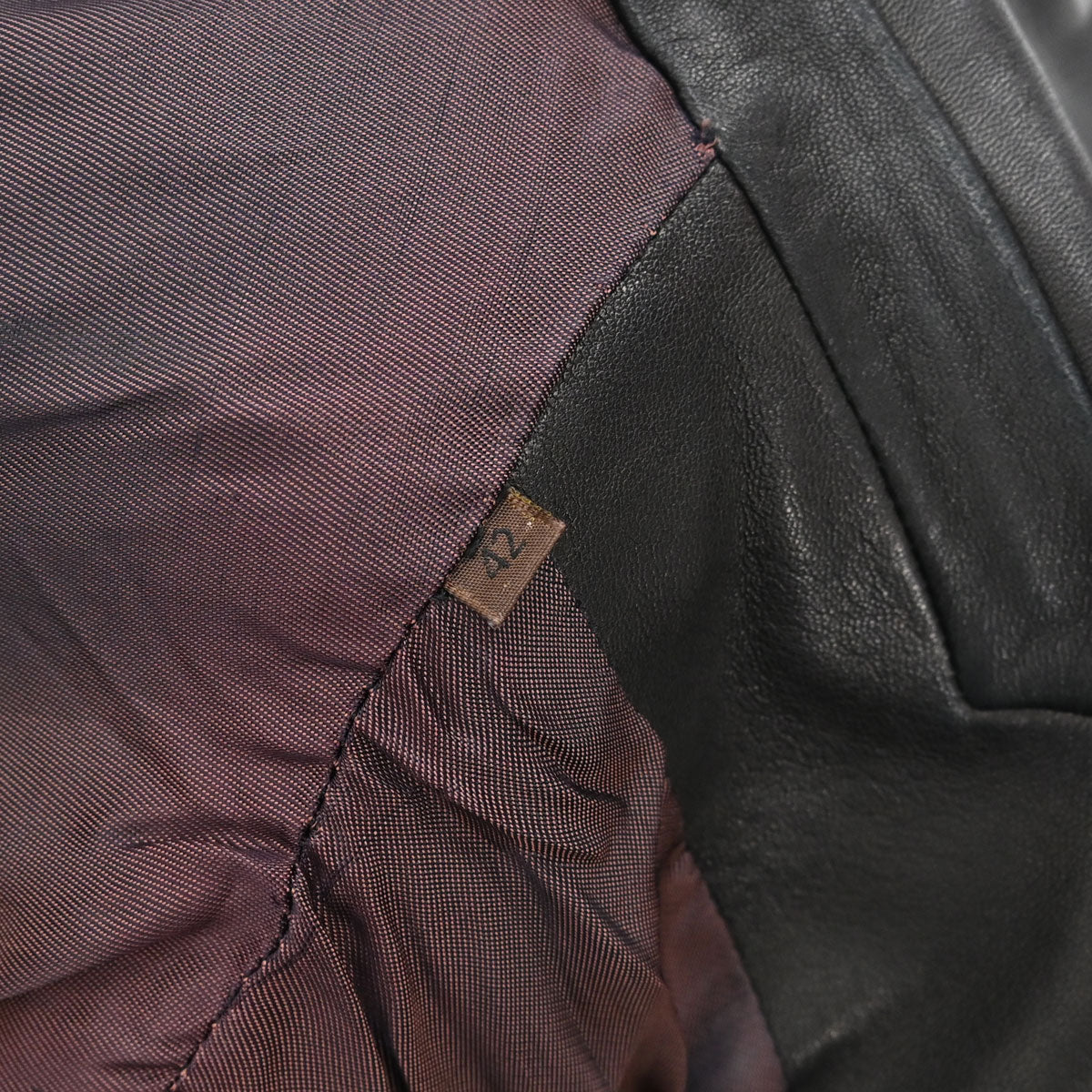 Loewe Single Breasted Leather Jacket Dark Brown #42