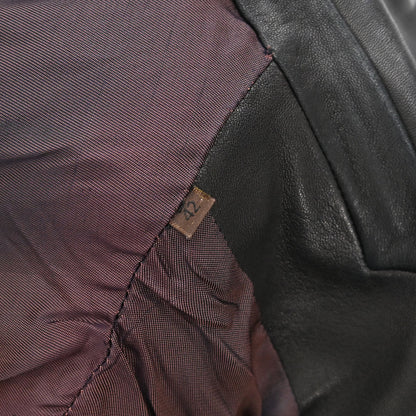 Loewe Single Breasted Leather Jacket Dark Brown #42