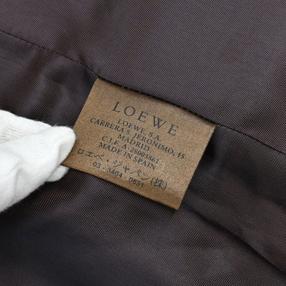 Loewe Single Breasted Leather Jacket Dark Brown #42