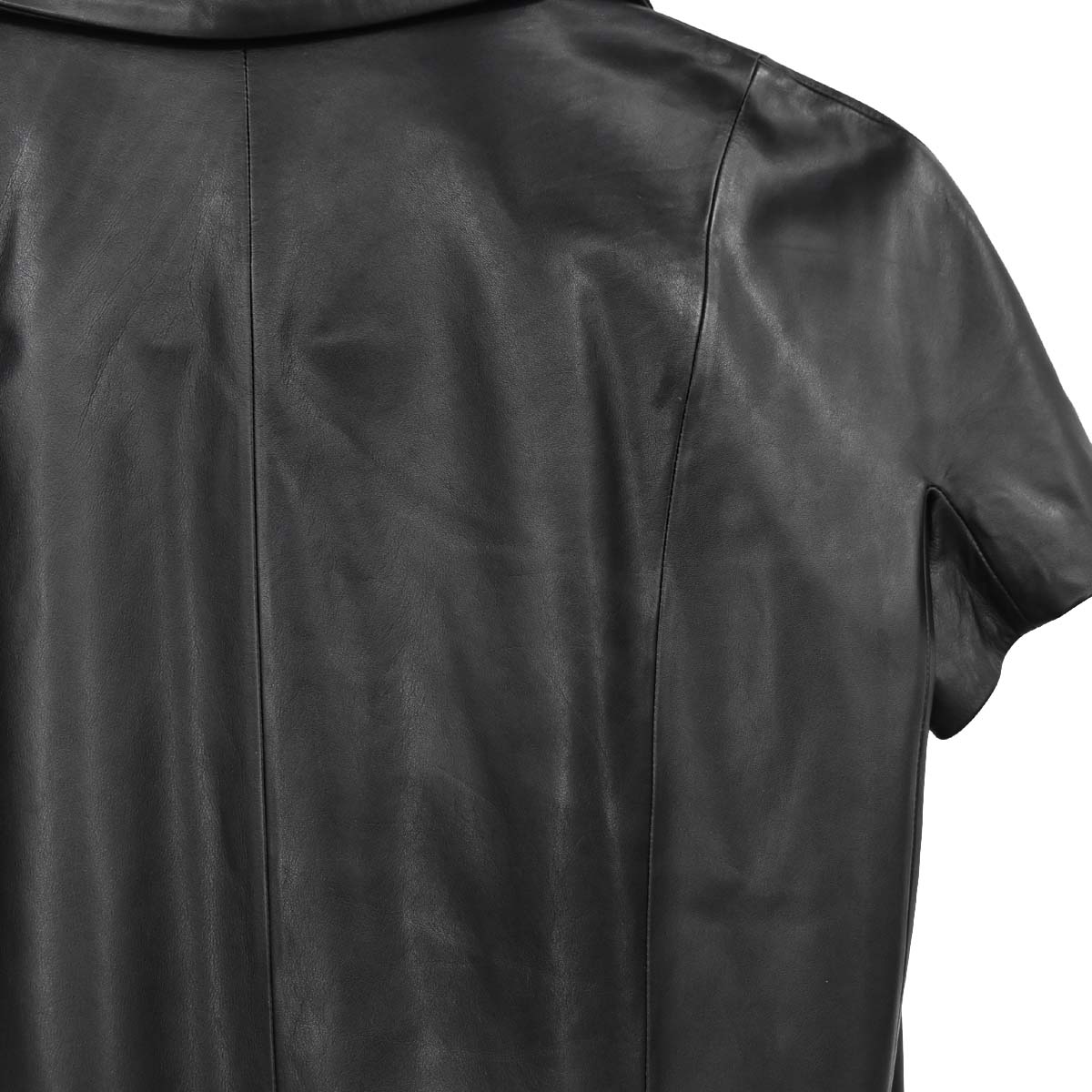 Loewe Short Sleeve Leather Dress Black #38