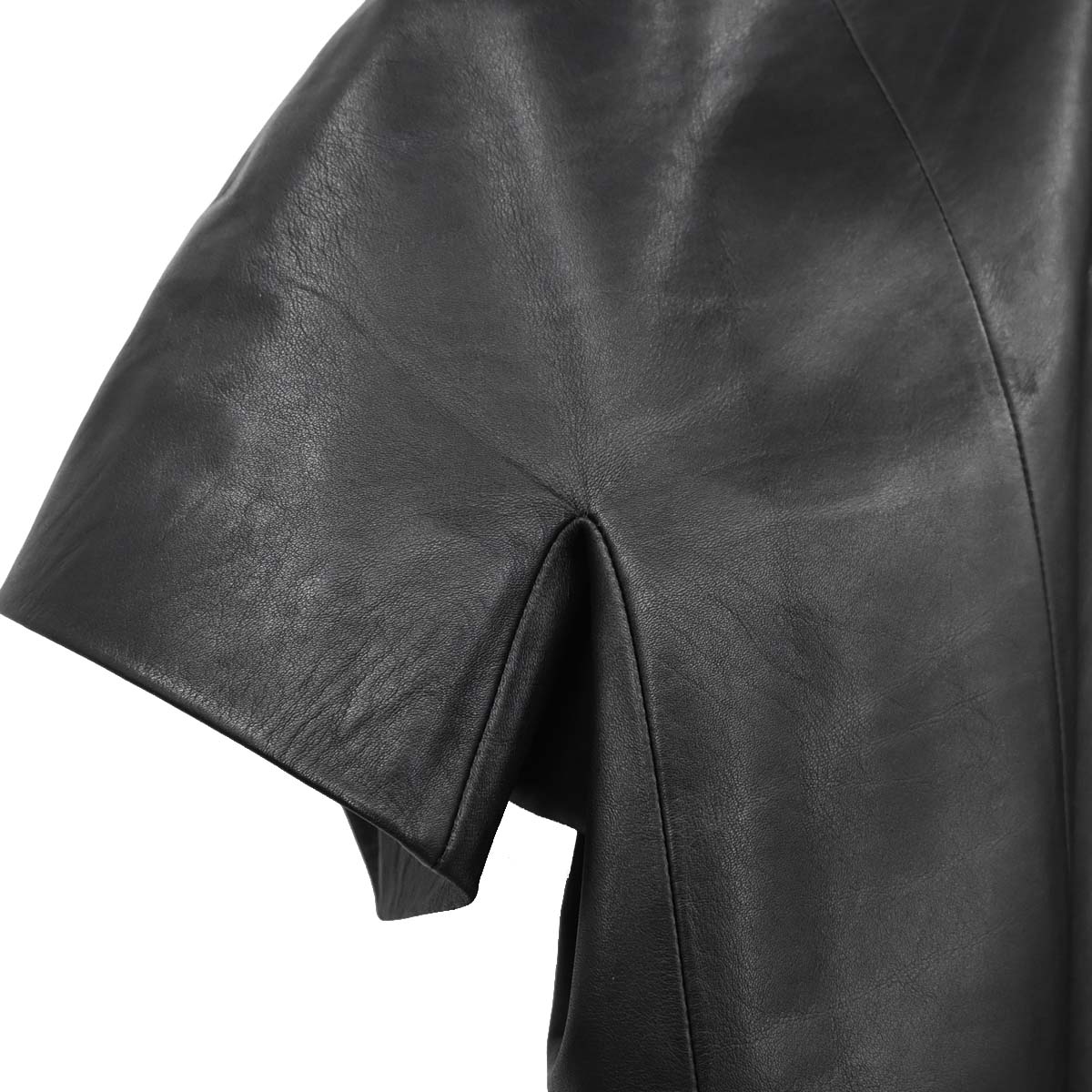 Loewe Short Sleeve Leather Dress Black #38