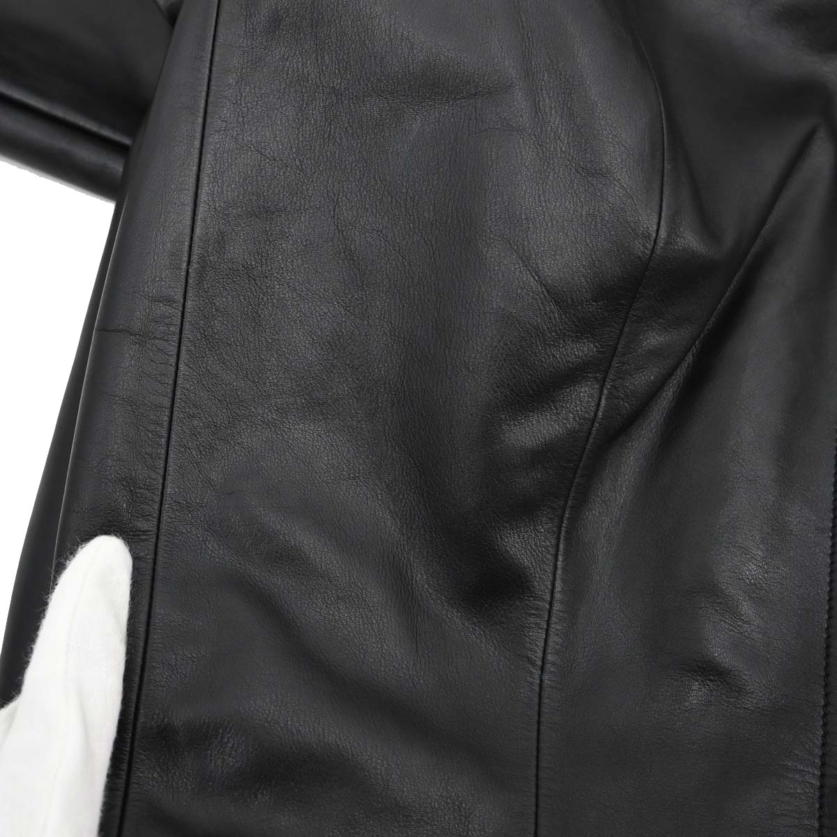 Loewe Short Sleeve Leather Dress Black #38