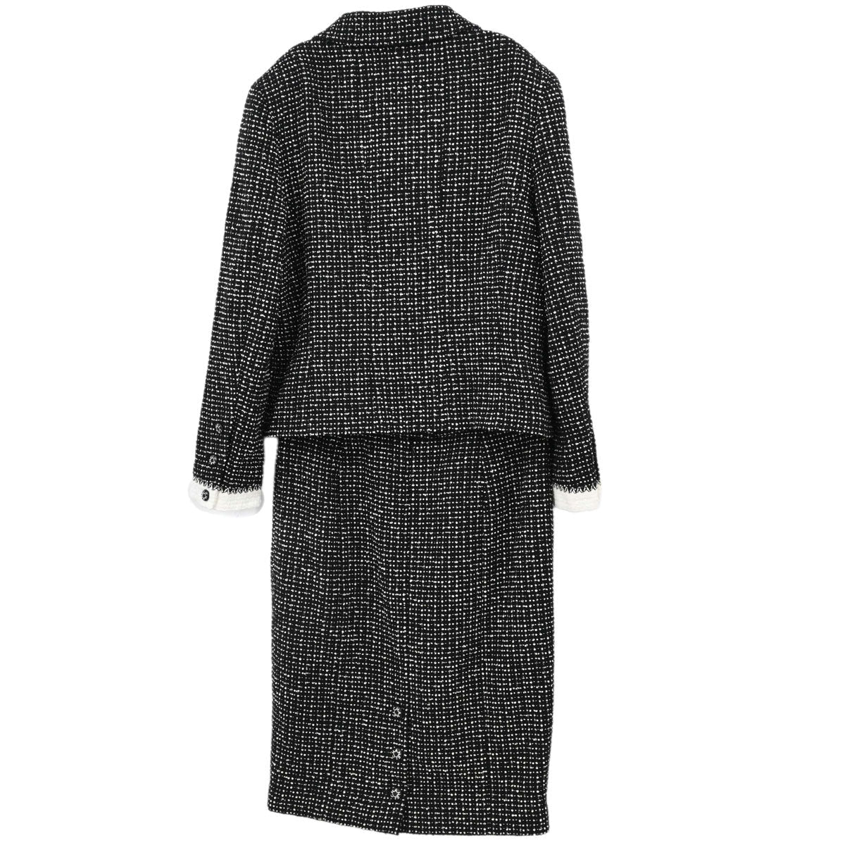 Chanel 1996 Setup Suit Jacket Skirt Black #42