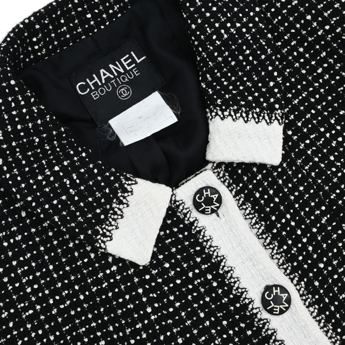 Chanel 1996 Setup Suit Jacket Skirt Black #42