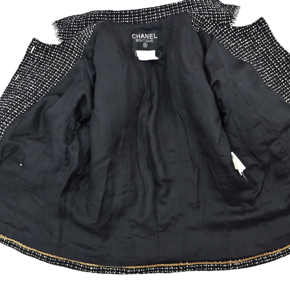 Chanel 1996 Setup Suit Jacket Skirt Black #42