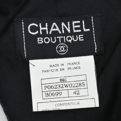 Chanel 1996 Setup Suit Jacket Skirt Black #42