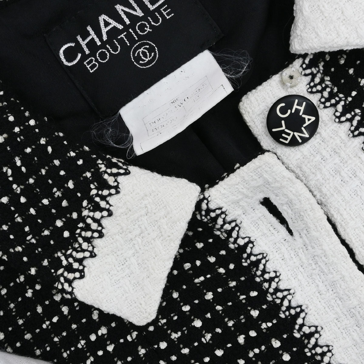 Chanel 1996 Setup Suit Jacket Skirt Black #42