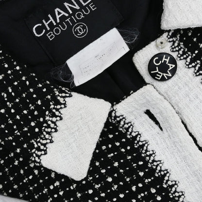 Chanel 1996 Setup Suit Jacket Skirt Black #42