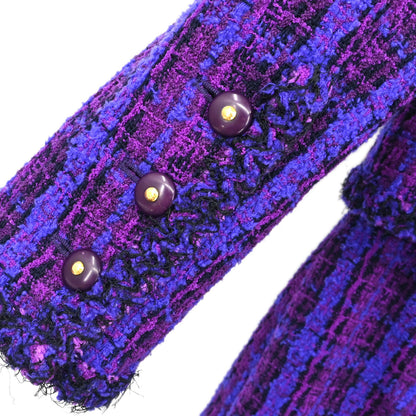Chanel 1995 Setup Suit Jacket Skirt Purple #38