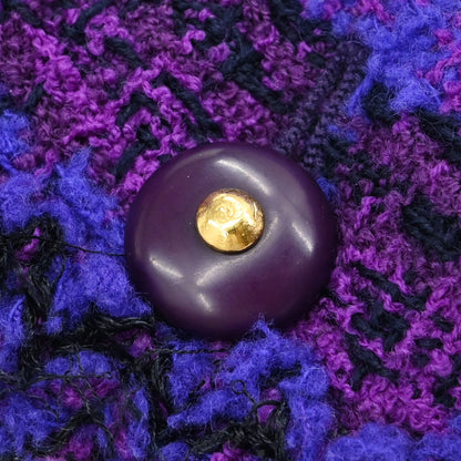 Chanel 1995 Setup Suit Jacket Skirt Purple #38