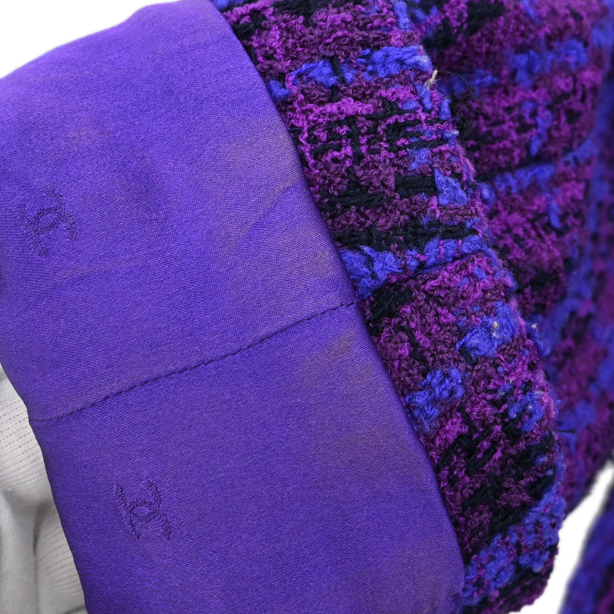 Chanel 1995 Setup Suit Jacket Skirt Purple #38