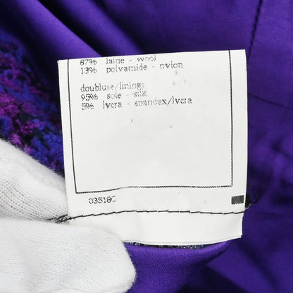 Chanel 1995 Setup Suit Jacket Skirt Purple #38