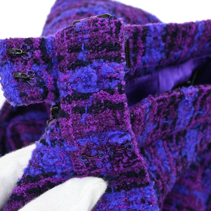 Chanel 1995 Setup Suit Jacket Skirt Purple #38