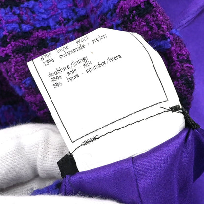Chanel 1995 Setup Suit Jacket Skirt Purple #38