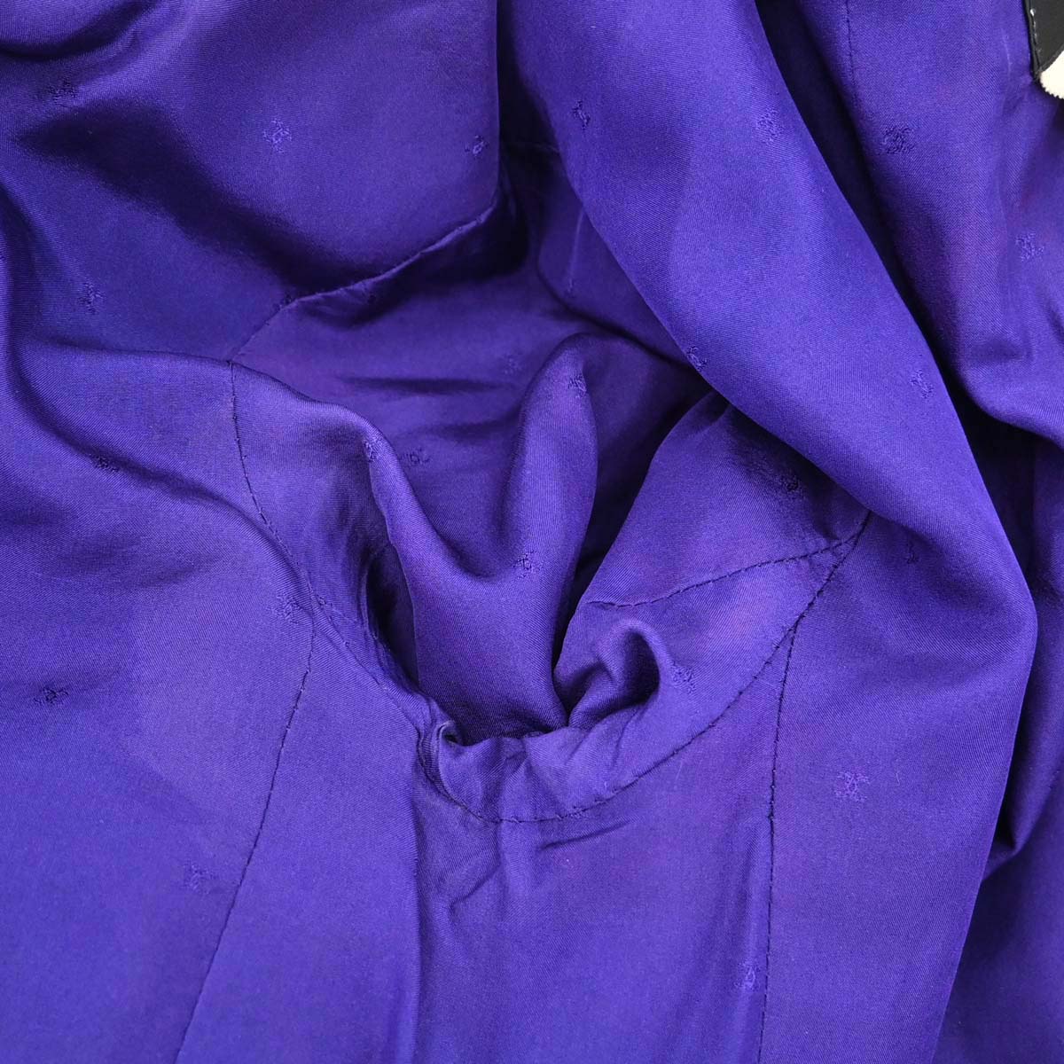 Chanel 1993 Setup Suit Jacket Skirt Tweed Purple