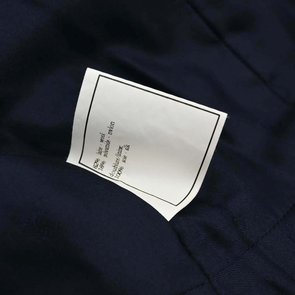 Chanel 1997 Collarless Tweed Jacket Navy #40
