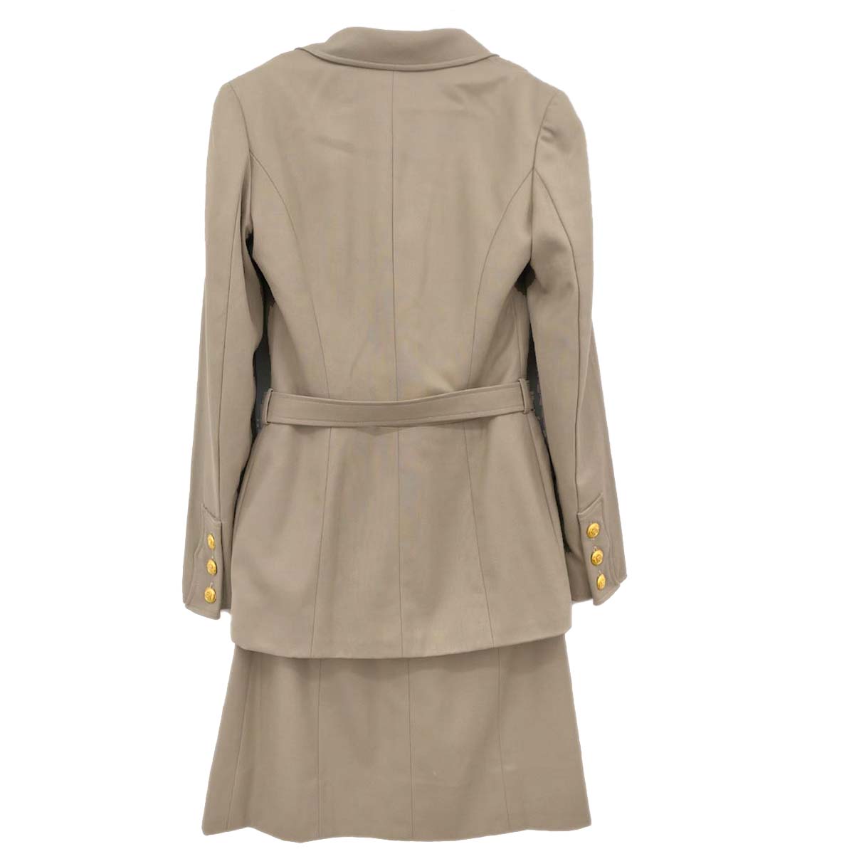 Chanel 1996 Setup Suit Jacket Skirt Beige #34
