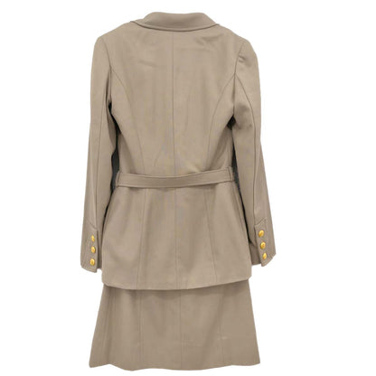 Chanel 1996 Setup Suit Jacket Skirt Beige #34