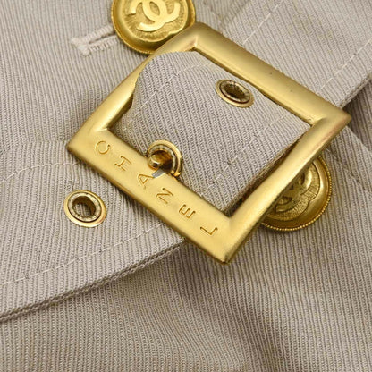 Chanel 1996 Setup Suit Jacket Skirt Beige #34