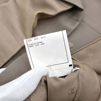 Chanel 1996 Setup Suit Jacket Skirt Beige #34