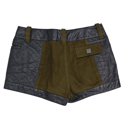 Chanel 2008 Sport Line Short Pants Leather Black #34