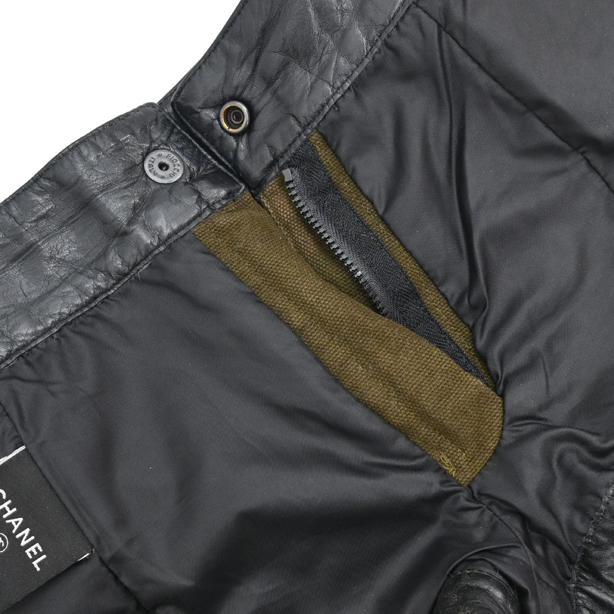 Chanel 2008 Sport Line Short Pants Leather Black #34