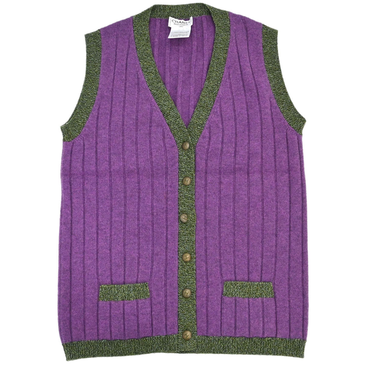 Chanel 1997 Ribbed Vest Purple #42