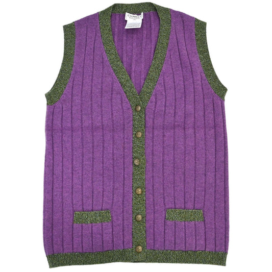 Chanel 1997 Ribbed Vest Purple #42