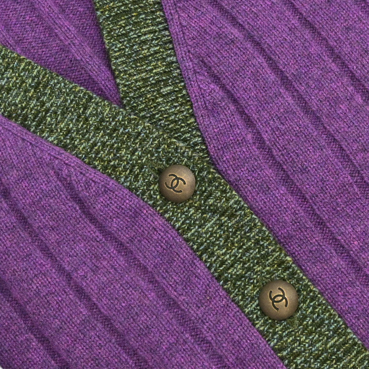 Chanel 1997 Ribbed Vest Purple #42