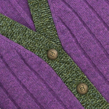 Chanel 1997 Ribbed Vest Purple #42