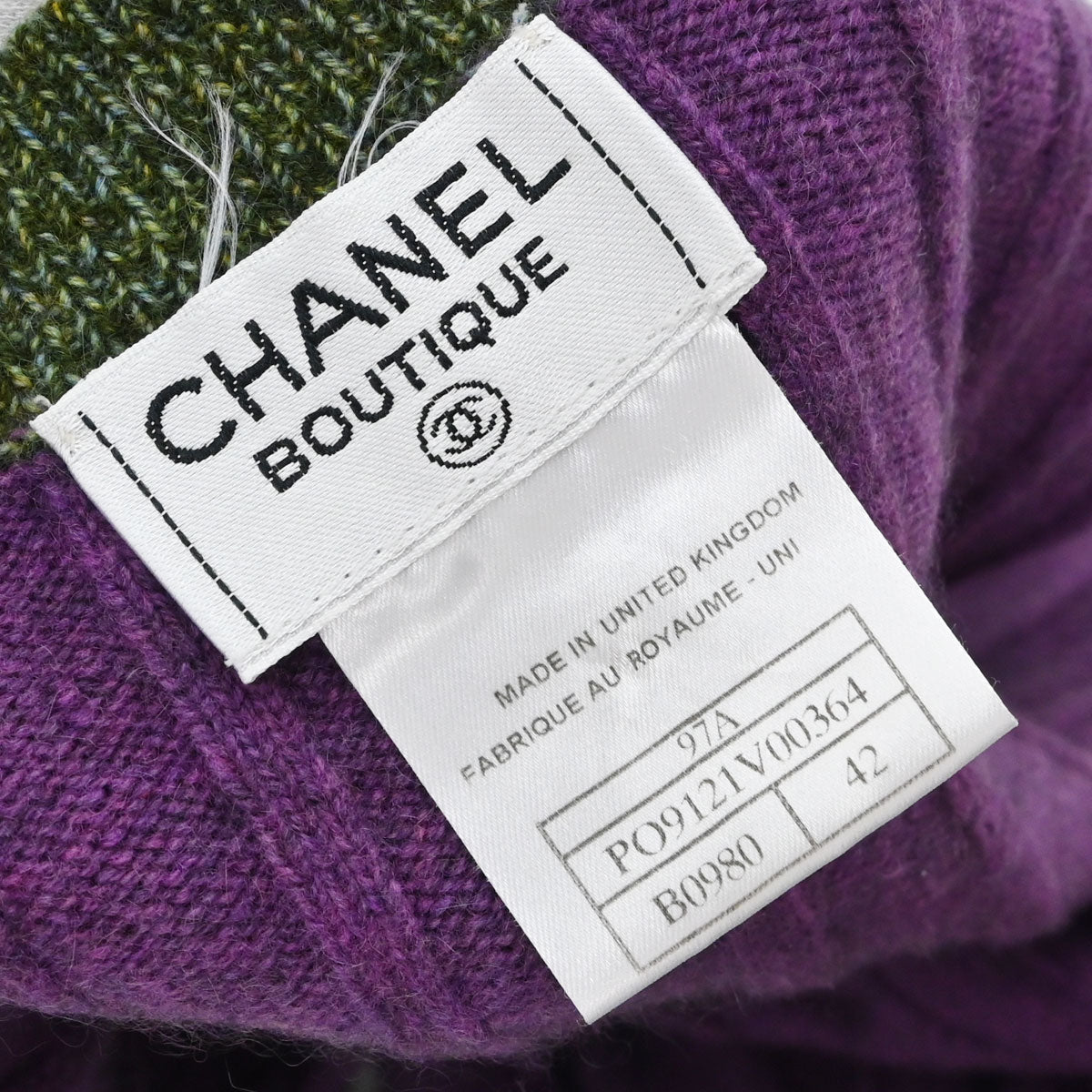 Chanel 1997 Ribbed Vest Purple #42