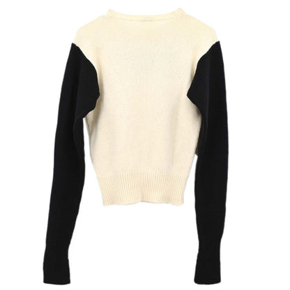 Chanel 1995 Camellia Sweater Knit Top White #38