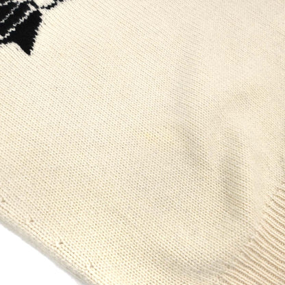 Chanel 1995 Camellia Sweater Knit Top White #38