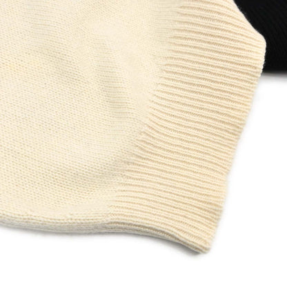 Chanel 1995 Camellia Sweater Knit Top White #38