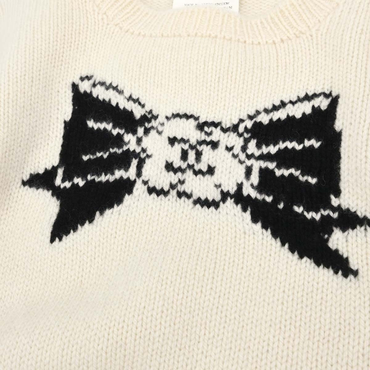 Chanel 1995 Camellia Sweater Knit Top White #38