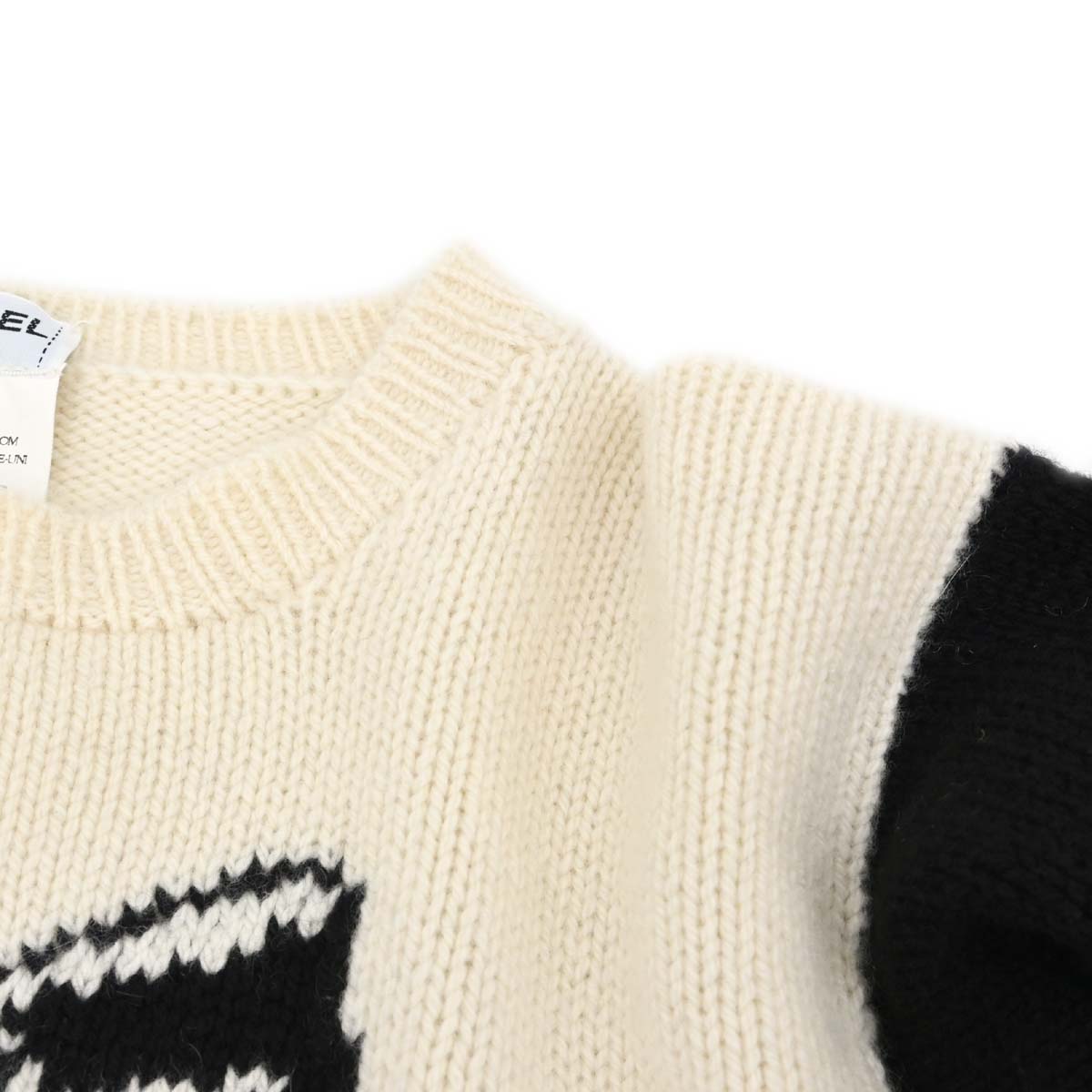 Chanel 1995 Camellia Sweater Knit Top White #38