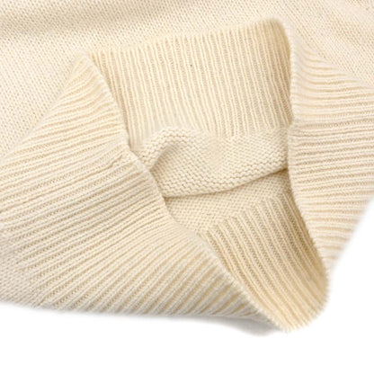 Chanel 1995 Camellia Sweater Knit Top White #38