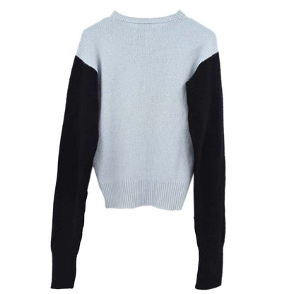 Chanel 1995 Sweater Knit Top Blue #42