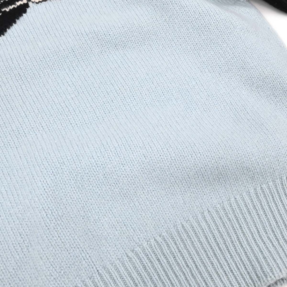 Chanel 1995 Sweater Knit Top Blue #42
