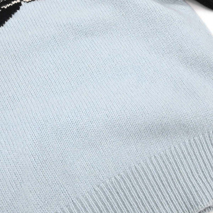 Chanel 1995 Sweater Knit Top Blue #42