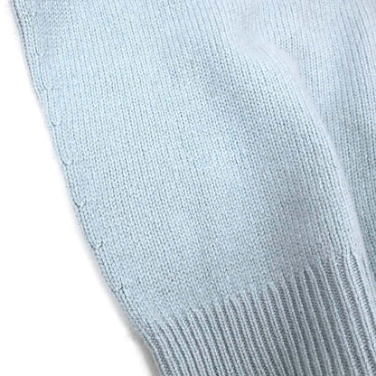Chanel 1995 Sweater Knit Top Blue #42