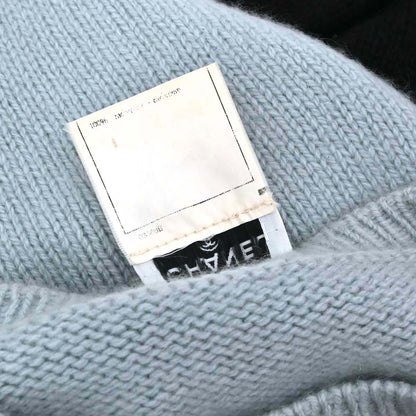 Chanel 1995 Sweater Knit Top Blue #42